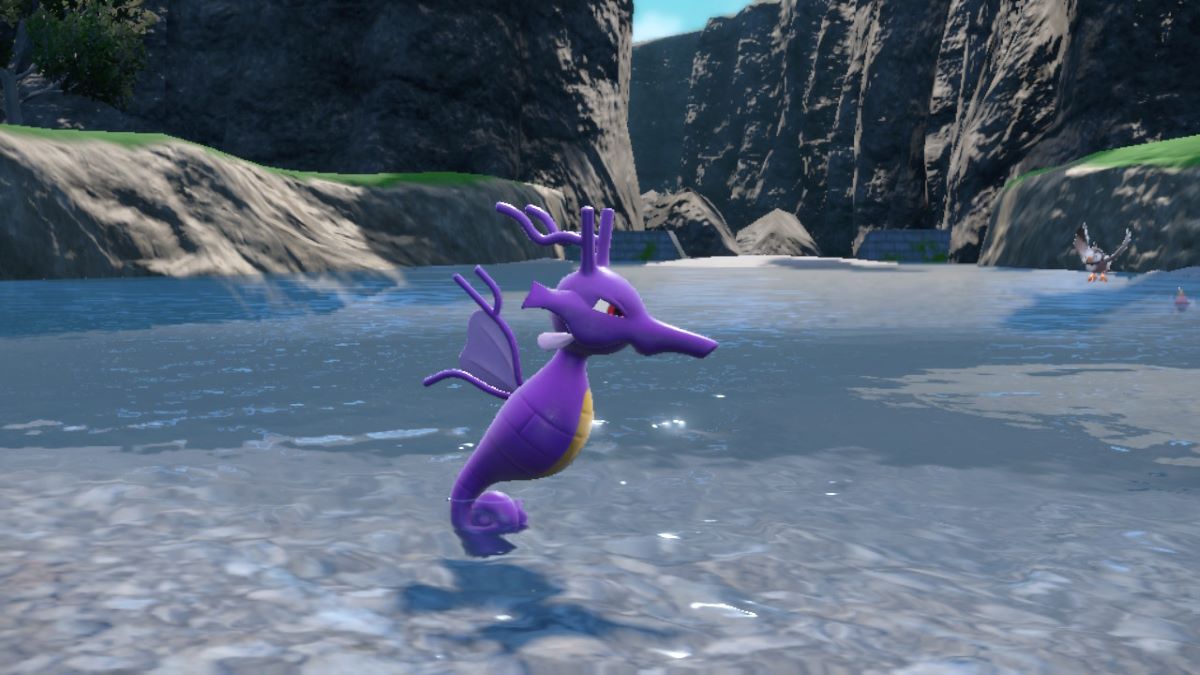 Kingdra at Moissfell Confluence in Pokemon Scarlet & Violet: Teal Mask DLC