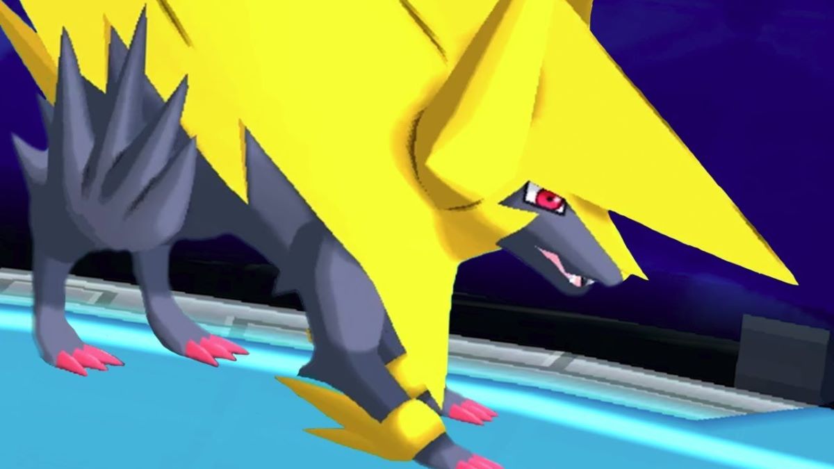 Close-up shot of shiny Manectric in Pokemon Sun & Moon